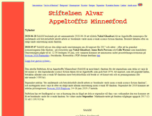 Tablet Screenshot of alvarfonden.org